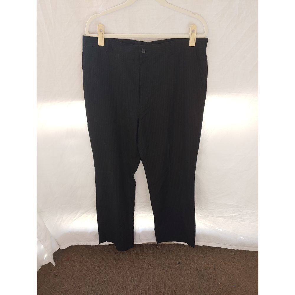 Claiborne Luxe Men's Size 36x32 Black/White Pinstripe Dress Pants.